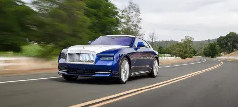 Rolls Royce Spectre on the road