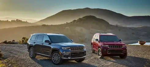 two cars Jeep Grand Cherokee L
