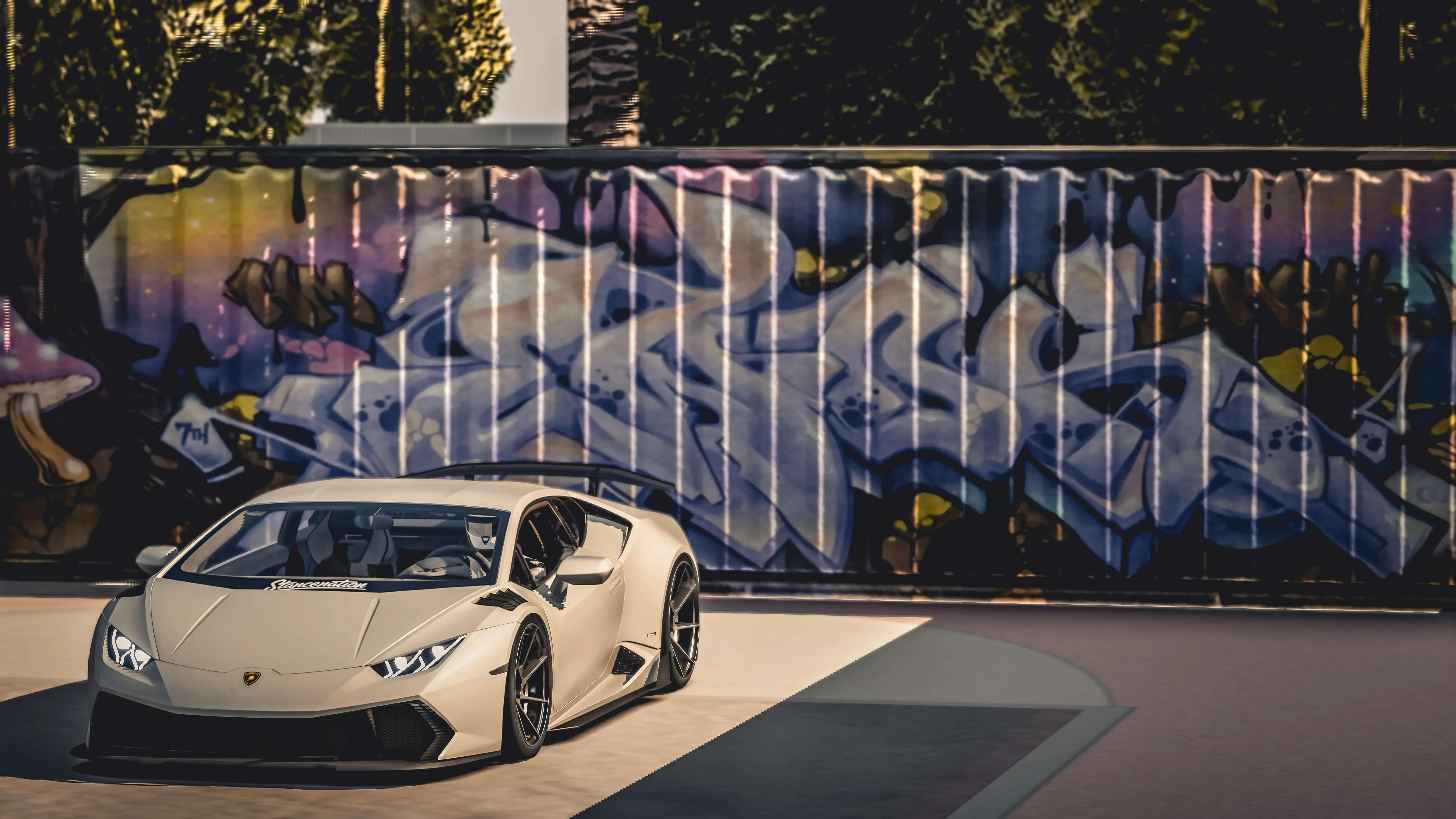 parked Lamborghini parked Lamborghini