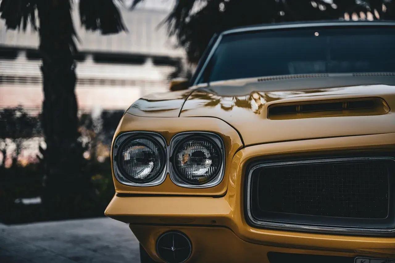 Yellow Classic car yellow classic car light