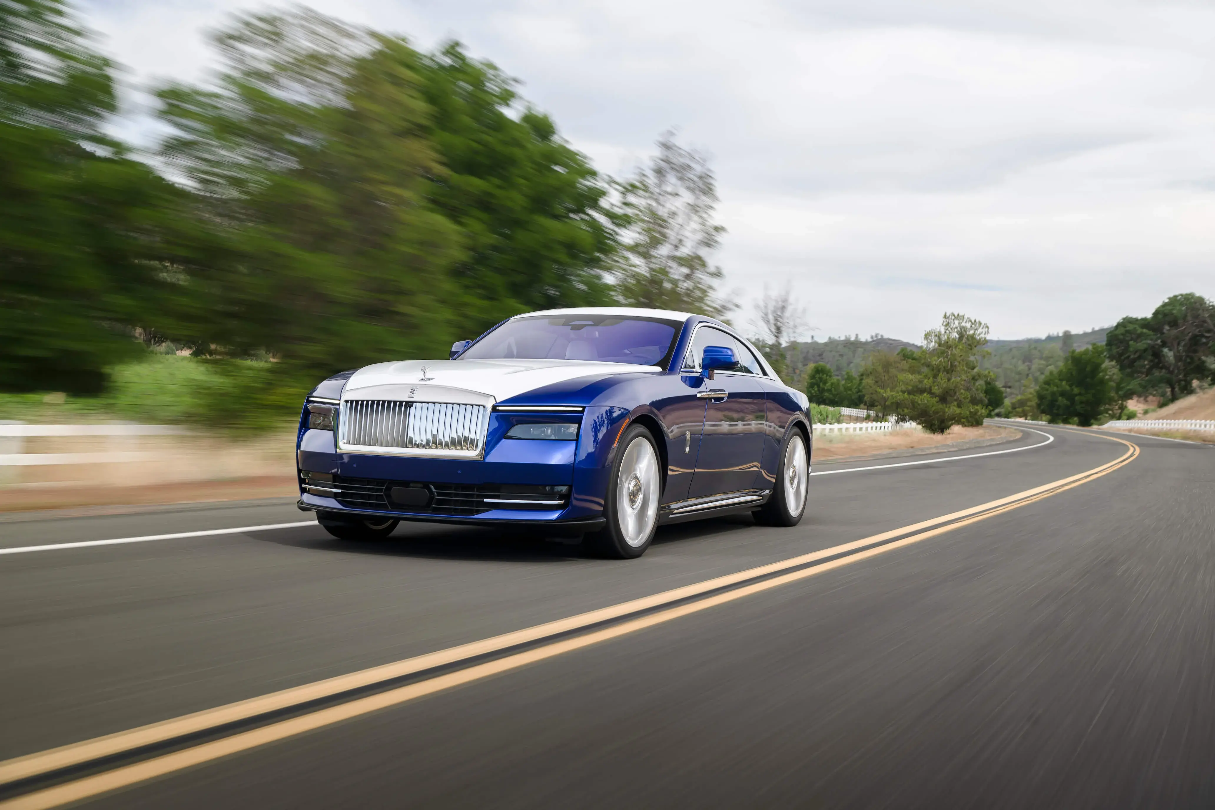 Rolls Royce Spectre on the road