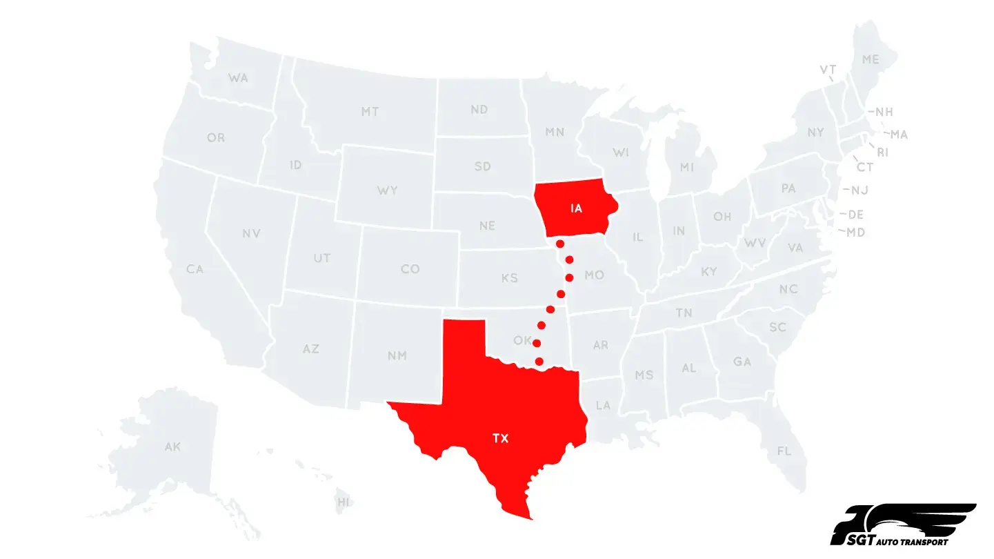 Looking for a Vehicle Transport Company Between Iowa and Texas?