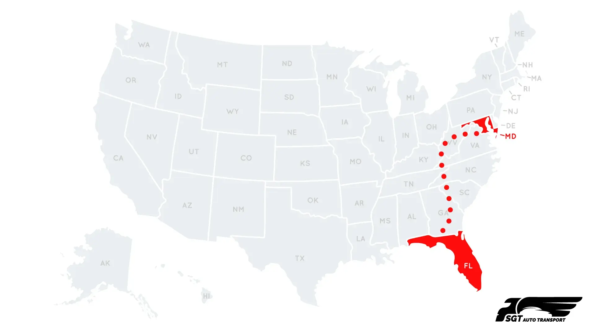 Car Shipping from Maryland to Florida