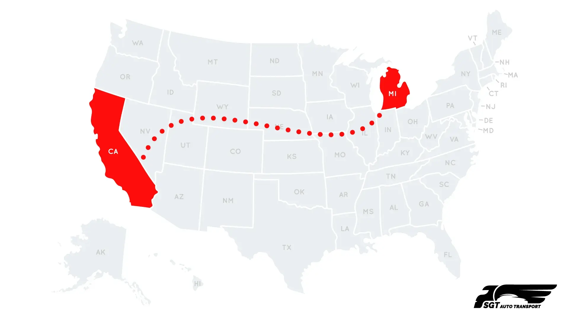 Car Shipping Company from Michigan to California