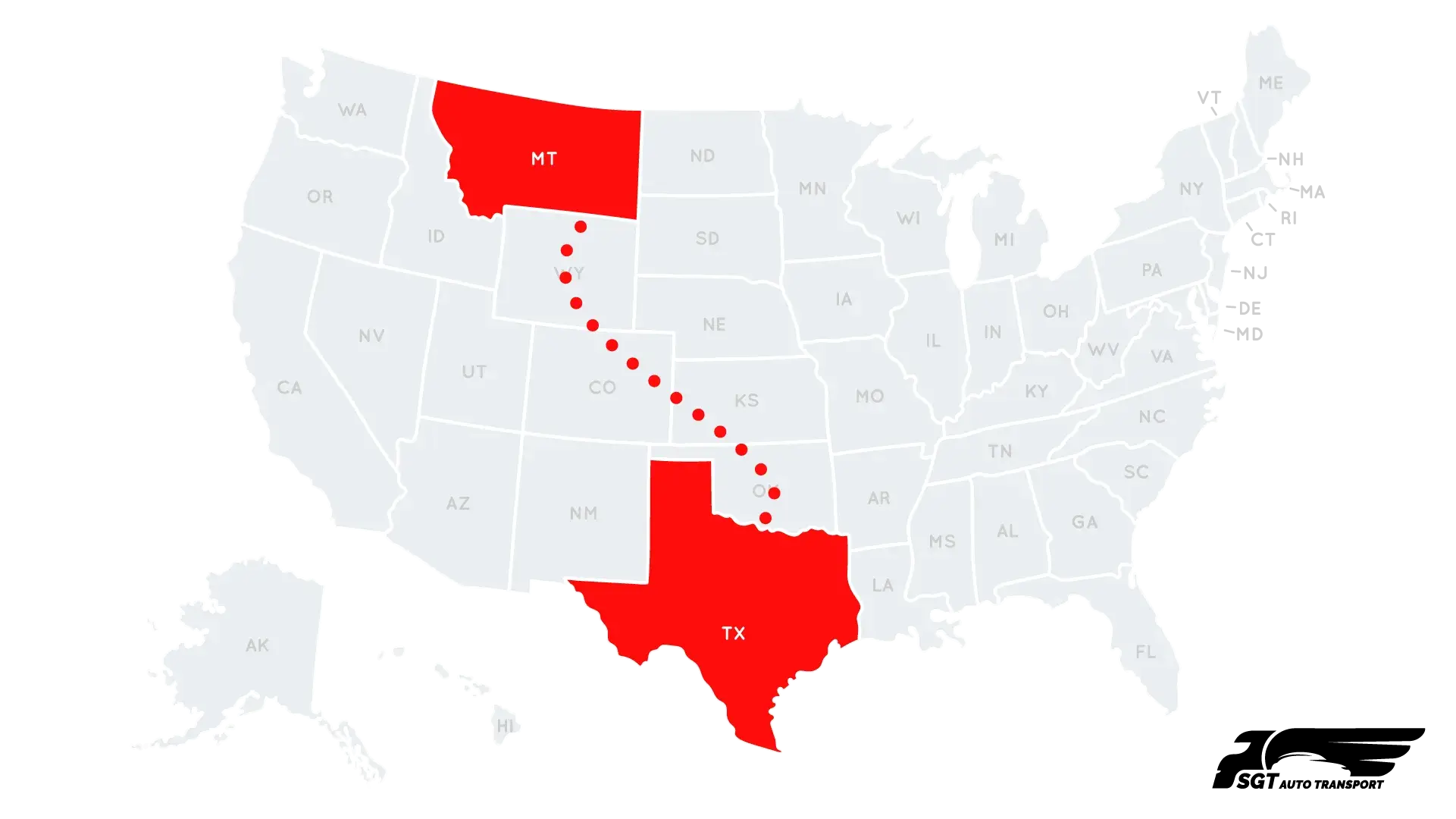 Car Shipping from Montana to Texas