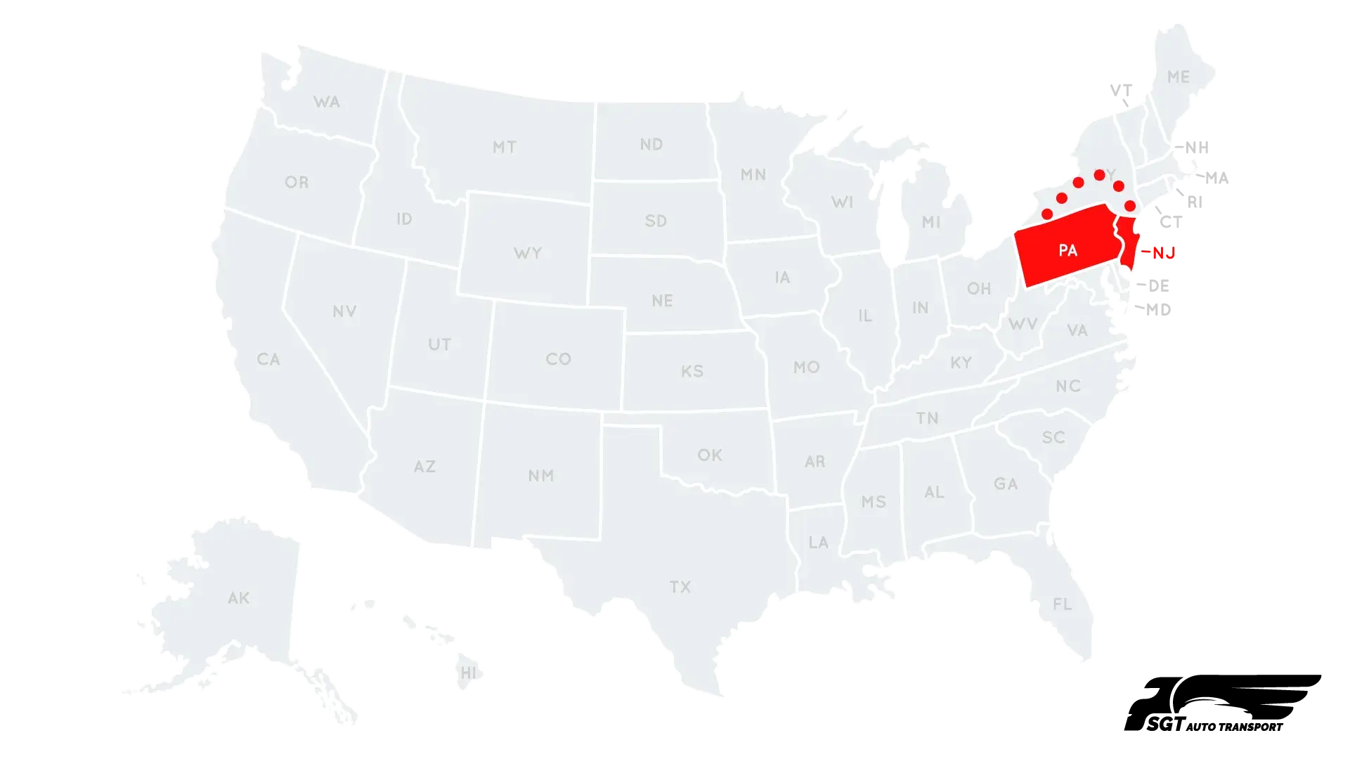 Car Shipping from New Jersey to Pennsylvania 