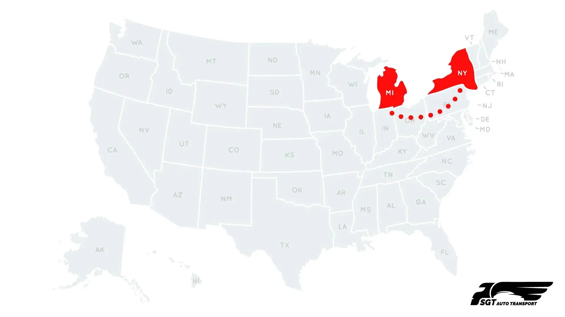 Car shipping from New York to Michigan
