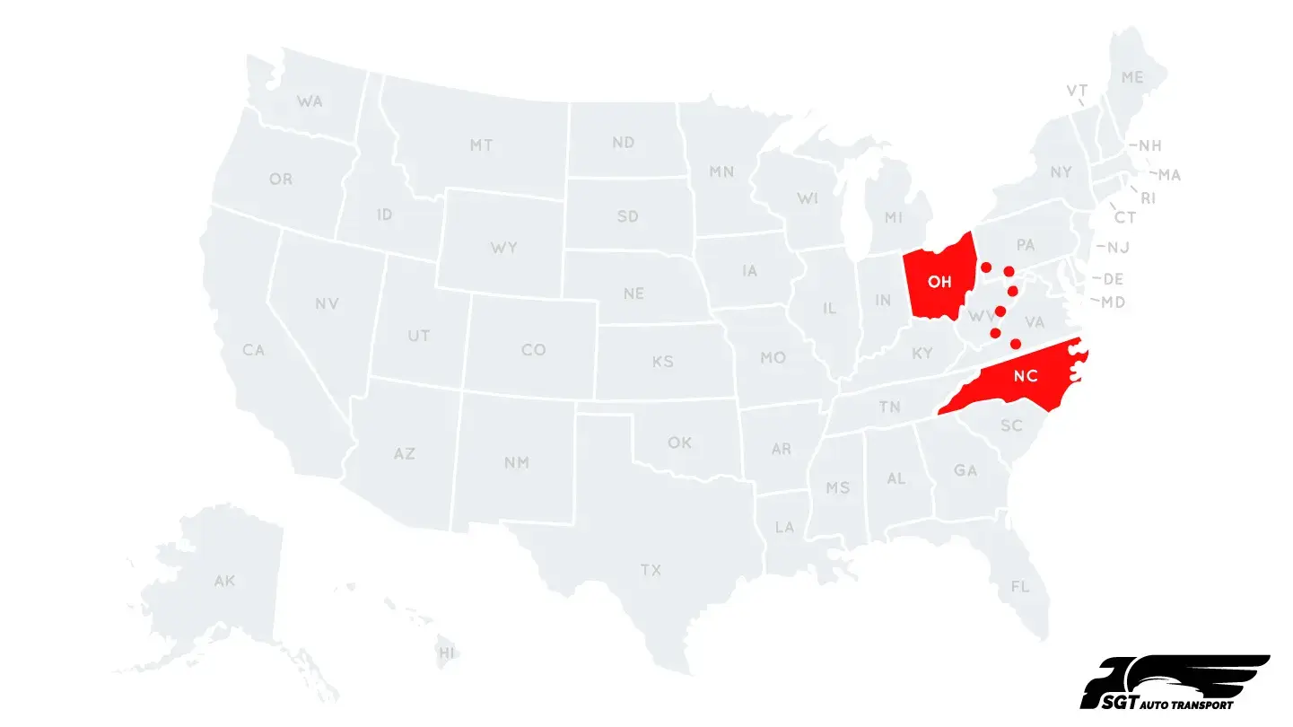 From Point A in North Carolina to Point B in Ohio