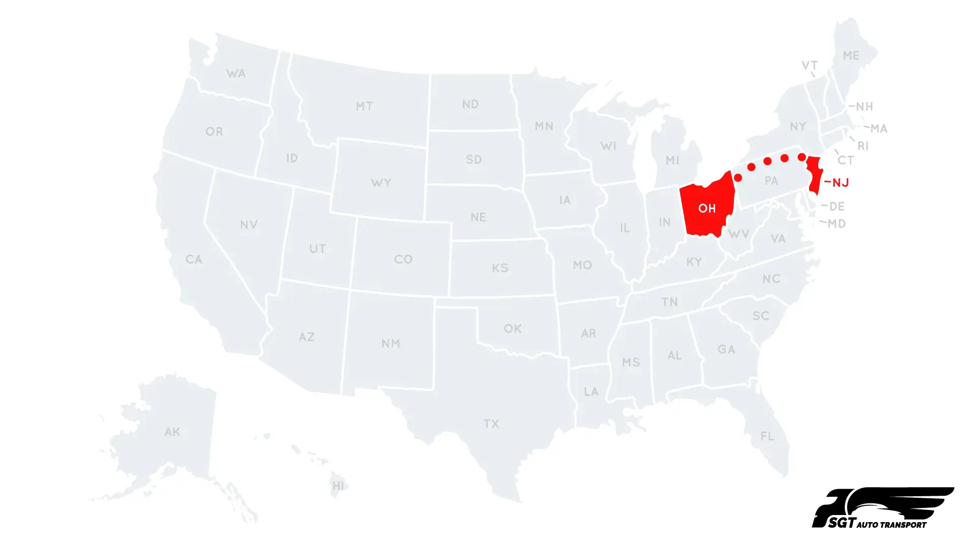 Ship Car From and To Ohio and New Jersey