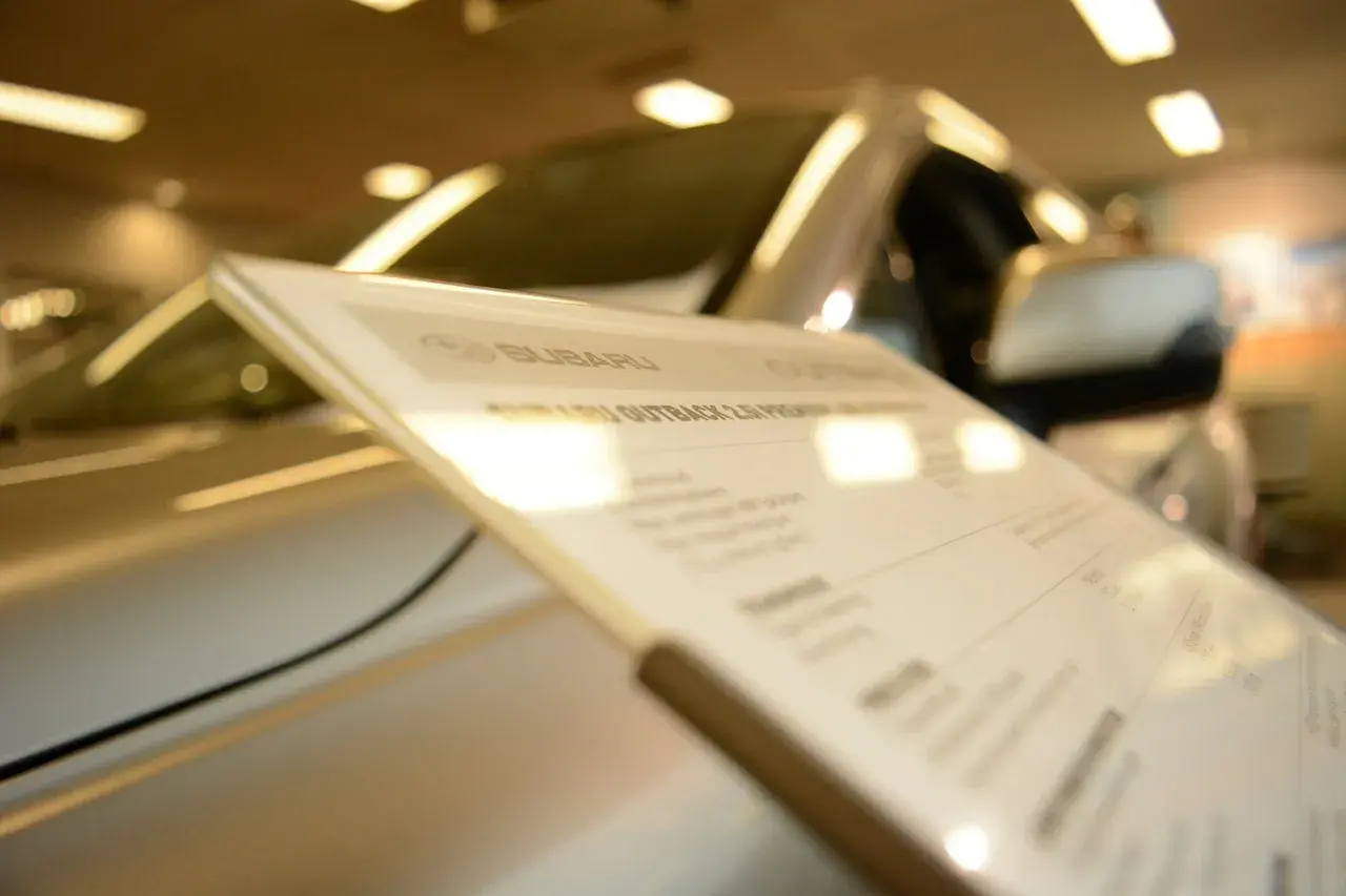 Showroom to a car that is for sale Showroom to a car that is for sale