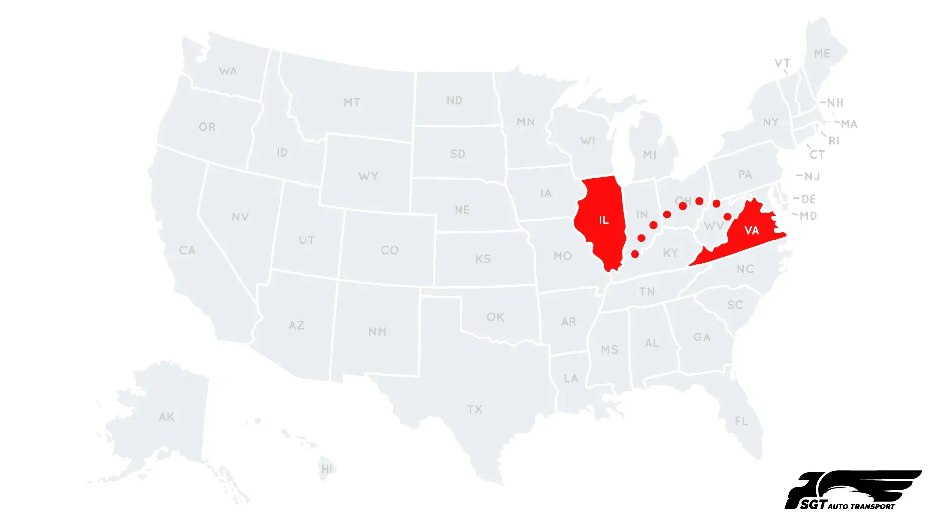 Car Shipping from Virginia to Illinois