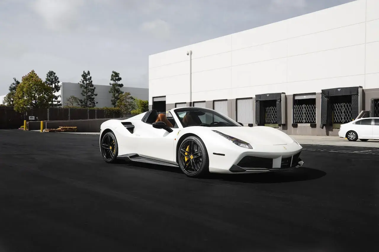 A White Ferrari 488 Spider A White Ferrari 488 Spider